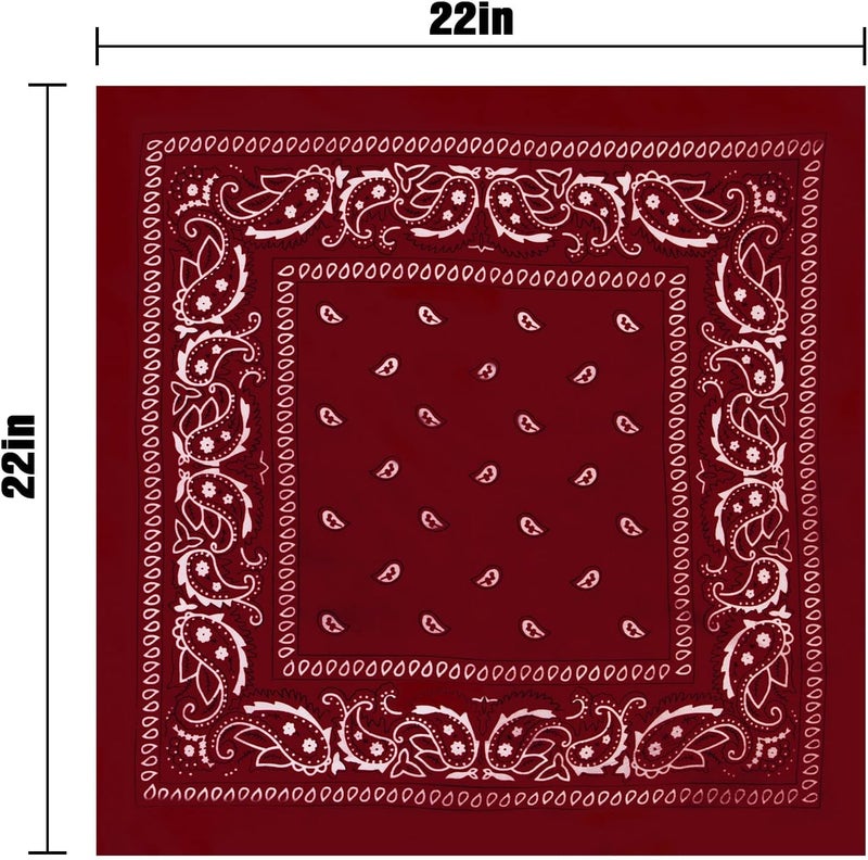 YSense 14 pieces Bandanas Paisley Print Novelty Headband Cowboy Headwraps Scarfs Hair Head Bandana for Women Men Boy Girl - Image 5